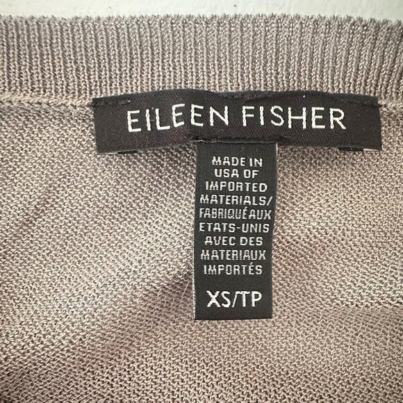 Eileen Fisher Tunic Top Size XS Oversized Gray Tencel Semi-Sheer Minimalist - Picture 4 of 5